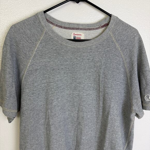 Champion Todd Snyder Sweatshirt Mens Large Gray Short Sleeve Pullover Cotton USA - Picture 6 of 9